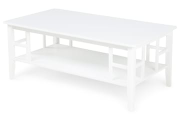 Piteå Soffbord 130 cm med Förvaring Hylla - Vit - Möbler - Vardagsrum - Soffbord & vardagsrumsbord - Soffbord