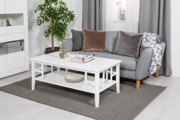 Piteå Soffbord 130 cm med Förvaring Hylla - Vit - Möbler - Vardagsrum - Soffbord & vardagsrumsbord - Soffbord
