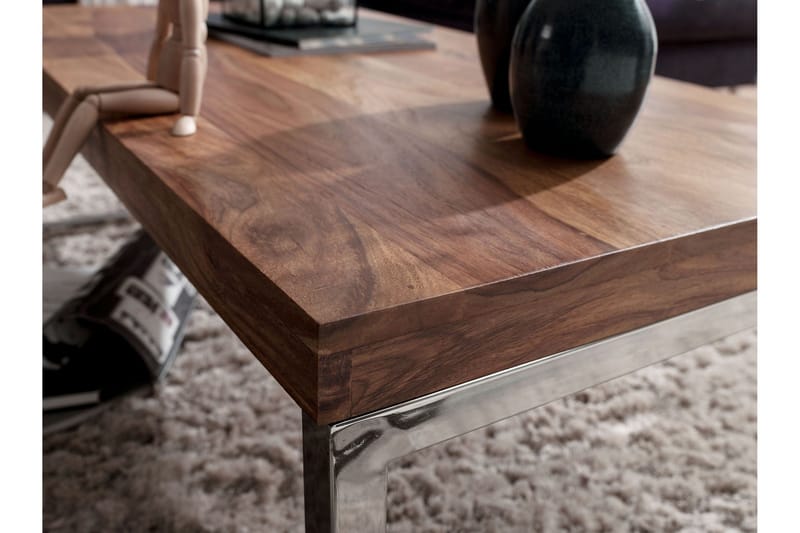 Plessey Soffbord 120 cm - Massivt Trä/Krom - Möbler - Vardagsrum - Soffbord & vardagsrumsbord - Soffbord