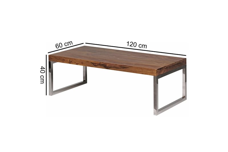 Plessey Soffbord 120 cm - Massivt Trä/Krom - Möbler - Vardagsrum - Soffbord & vardagsrumsbord - Soffbord