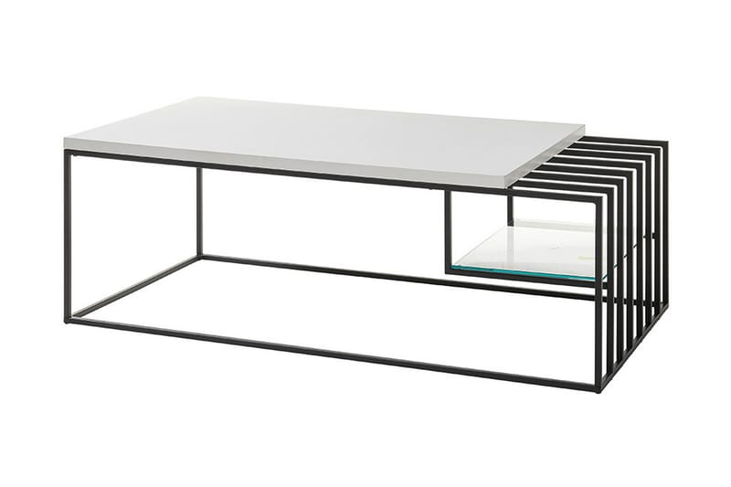 PORTERVILLE Soffbord 120 cm Vit - Möbler - Vardagsrum - Soffbord & vardagsrumsbord - Soffbord