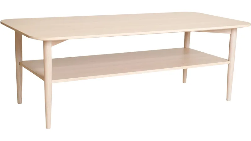 Soffbord Ravik med Hylla 135x65 cm - Vitpigmenterad - Möbler - Vardagsrum - Soffbord & vardagsrumsbord - Soffbord