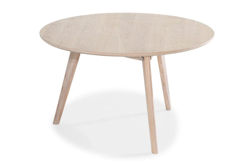 REFRESH Soffbord 90 cm Runt Vitlaserad Ek - Bord - Soffbord