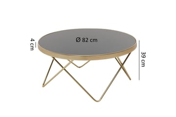 Reineck Soffbord 82 cm Runt - Svart/Guld - Möbler - Vardagsrum - Soffbord & vardagsrumsbord - Soffbord
