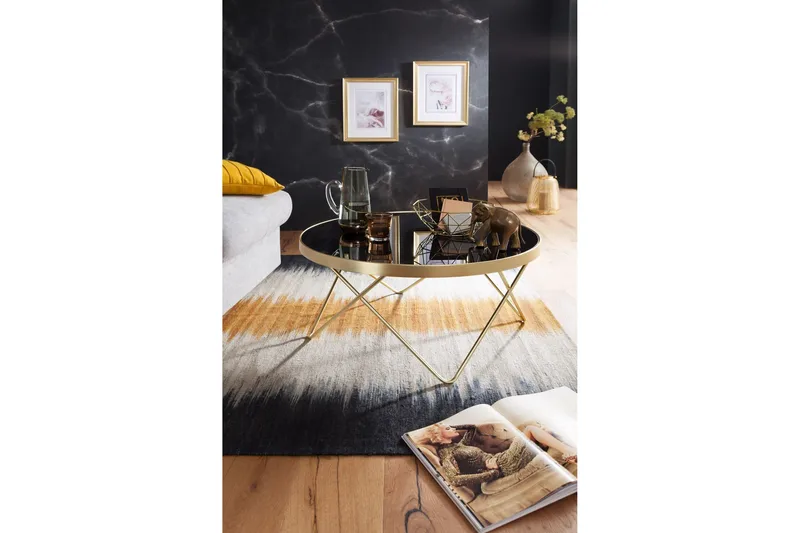 Reineck Soffbord 82 cm Runt - Svart/Guld - Möbler - Vardagsrum - Soffbord & vardagsrumsbord - Soffbord
