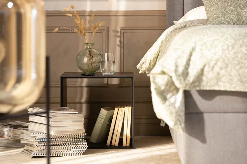 Ribbon Soffbord 90 cm med Förvaring Hylla Natur/Grå - VOX - Möbler - Vardagsrum - Soffbord & vardagsrumsbord - Soffbord