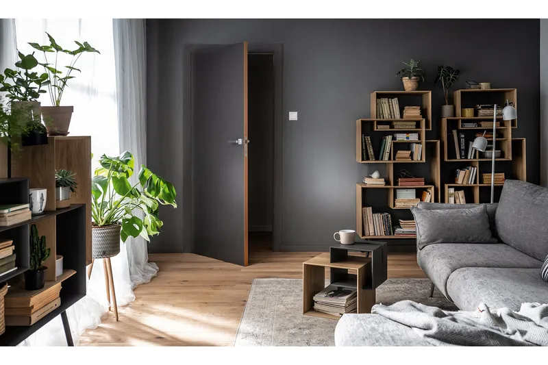 Ribbon Soffbord 90 cm med Förvaring Hylla Natur/Grå - VOX - Möbler - Vardagsrum - Soffbord & vardagsrumsbord - Soffbord