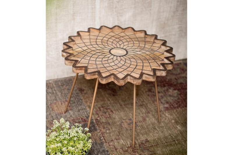 RIGARDA Soffbord 40 cm Runt Mangoträ/Natur - Möbler - Vardagsrum - Soffbord & vardagsrumsbord - Soffbord