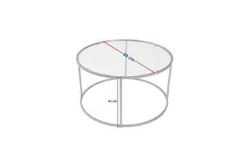 Soffbord Rikiya Guldtransparent - Guldtransparent - Möbler - Vardagsrum - Soffbord & vardagsrumsbord - Soffbord