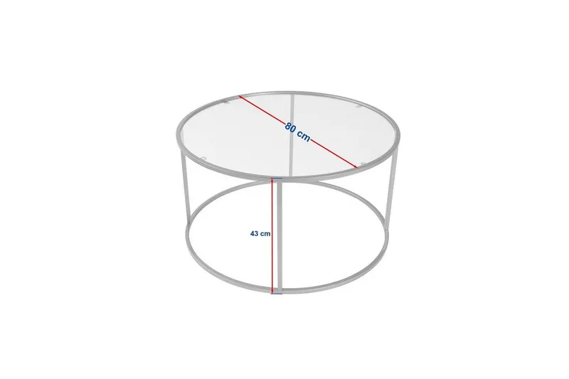 Soffbord Rikiya Guldtransparent - Guldtransparent - Möbler - Vardagsrum - Soffbord & vardagsrumsbord - Soffbord
