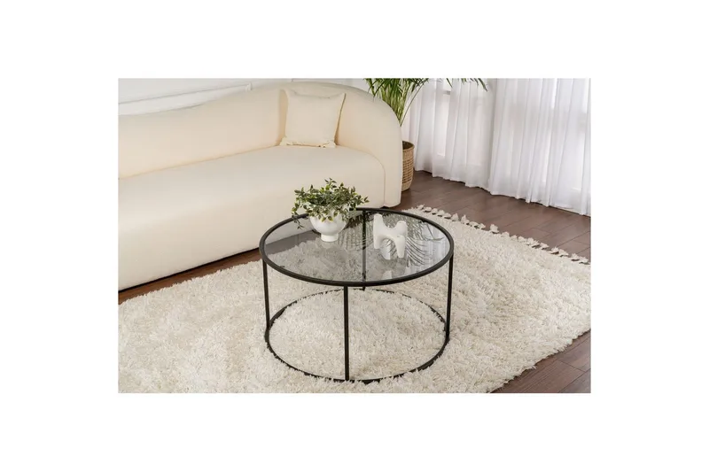 Soffbord Rikiya Svart Grå - Svart Grå - Möbler - Vardagsrum - Soffbord & vardagsrumsbord - Soffbord