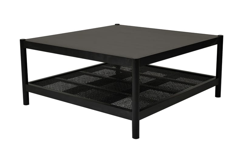 RITZEN Soffbord 90 cm med Förvaring Hylla Ek/Rotting/Svart - Möbler - Vardagsrum - Soffbord & vardagsrumsbord - Soffbord