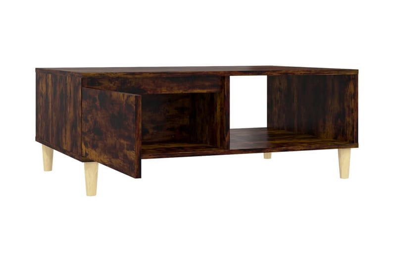 Soffbord rökfärgad ek 90x60x35 cm spånskiva - Brun - Möbler - Vardagsrum - Soffbord & vardagsrumsbord - Soffbord