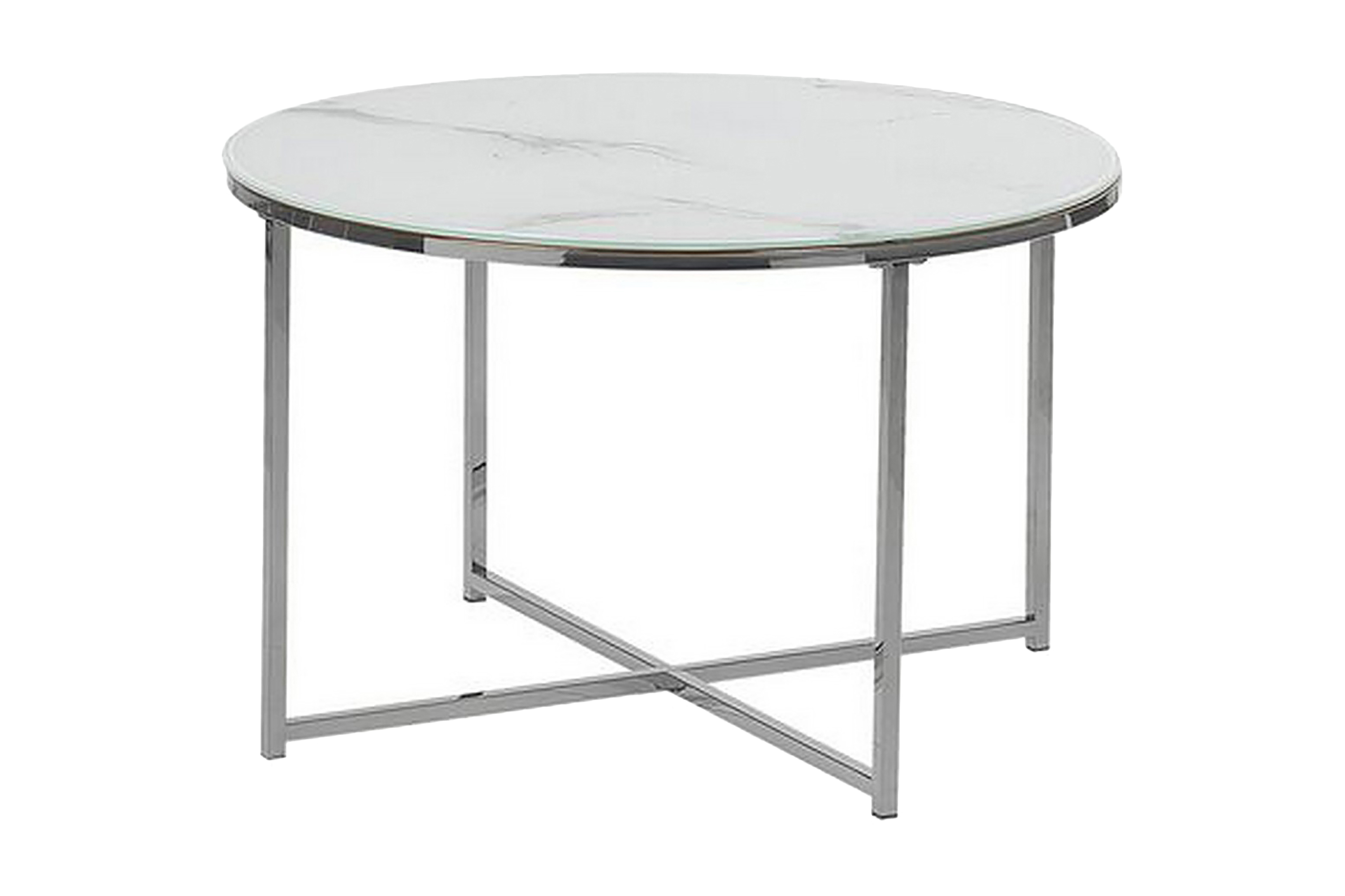 rondee soffbord marmoreffekt vit -