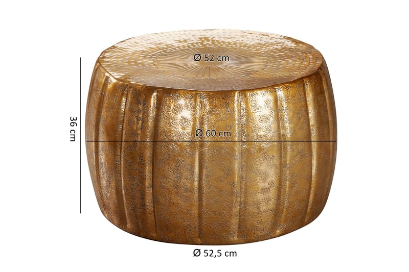 ROUECHE Soffbord 60 cm Runt Guld - Möbler - Vardagsrum - Soffbord & vardagsrumsbord - Soffbord
