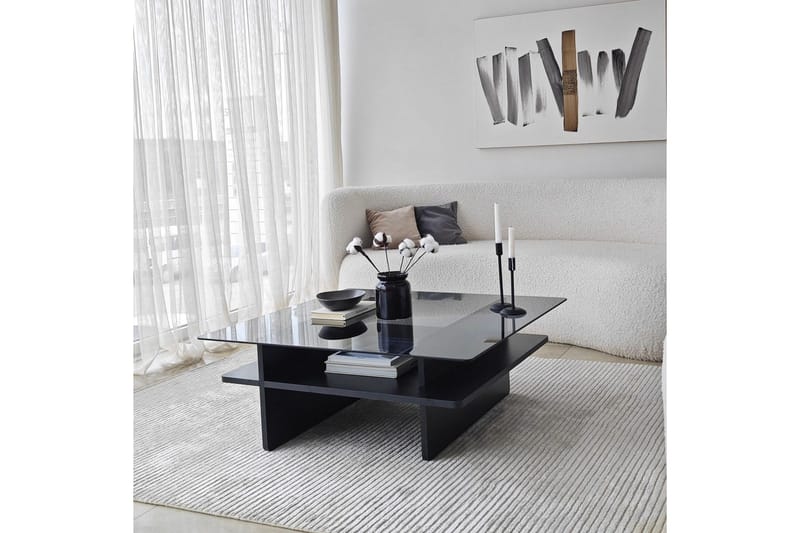 Soffbord Rubby Fyrkant Svart / Rök - Svart / Rök - Möbler - Vardagsrum - Soffbord & vardagsrumsbord - Soffbord