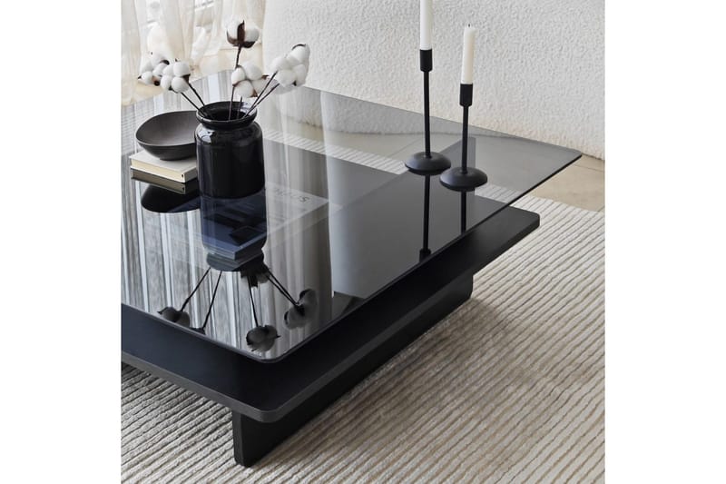 Soffbord Rubby Fyrkant Svart / Rök - Svart / Rök - Möbler - Vardagsrum - Soffbord & vardagsrumsbord - Soffbord