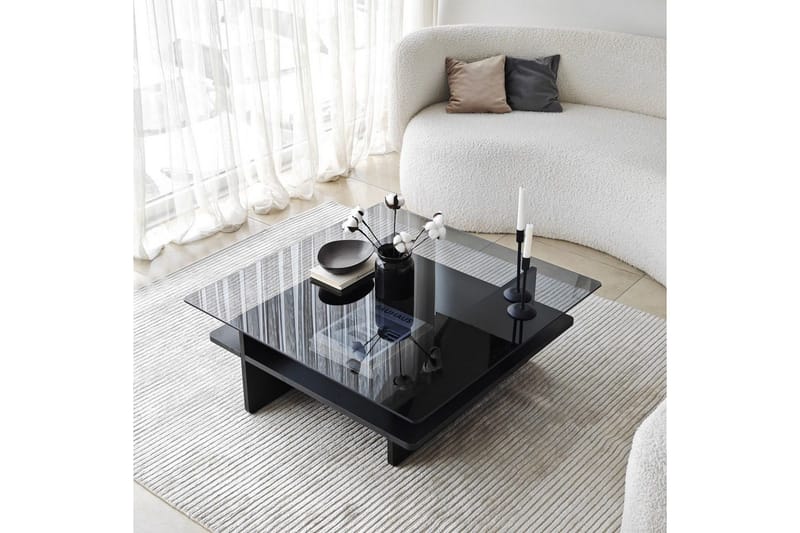 Soffbord Rubby Fyrkant Svart / Rök - Svart / Rök - Möbler - Vardagsrum - Soffbord & vardagsrumsbord - Soffbord