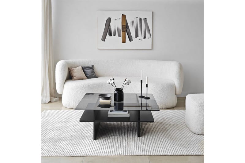 Soffbord Rubby Fyrkant Svart / Rök - Svart / Rök - Möbler - Vardagsrum - Soffbord & vardagsrumsbord - Soffbord