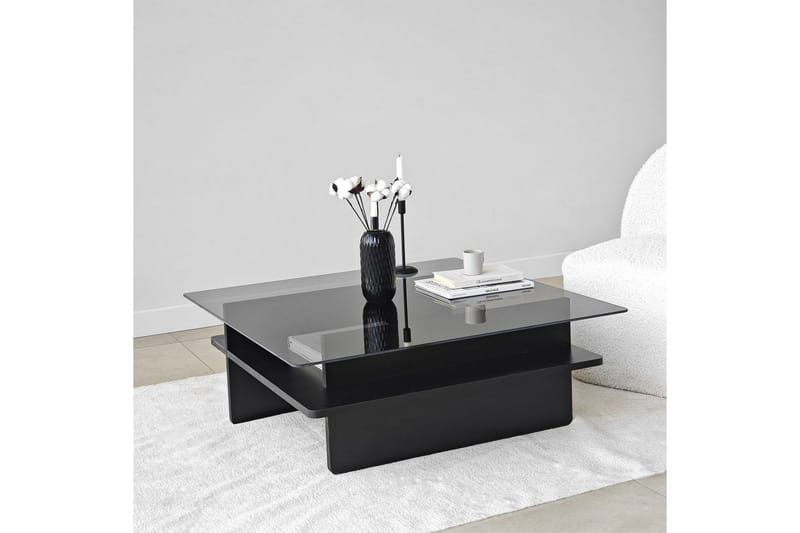 Soffbord Rubby Fyrkant Svart / Rök - Svart / Rök - Möbler - Vardagsrum - Soffbord & vardagsrumsbord - Soffbord