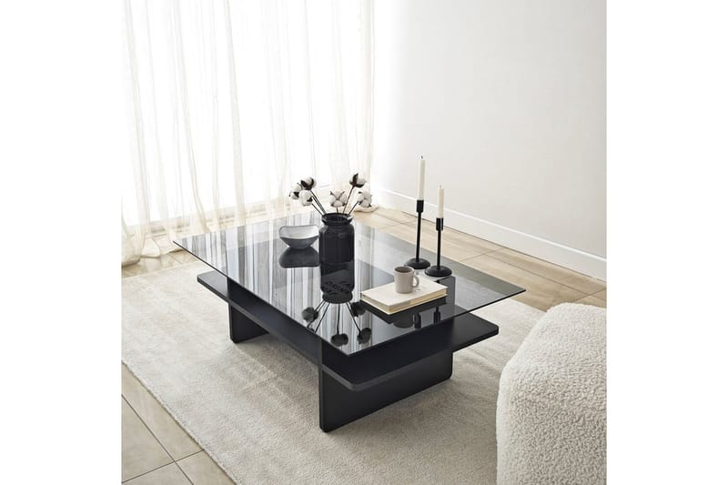 Soffbord Rubby Rektangel Svart / Rök - Svart / Rök - Möbler - Vardagsrum - Soffbord & vardagsrumsbord - Soffbord