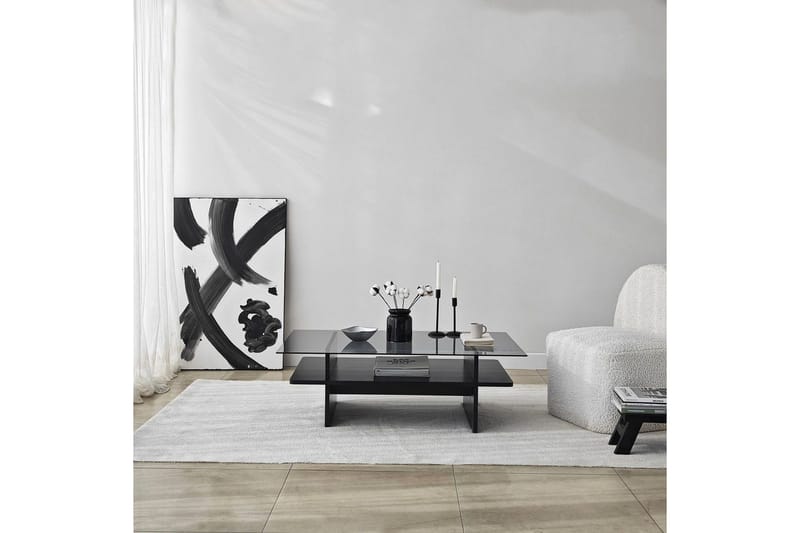 Soffbord Rubby Rektangel Svart / Rök - Svart / Rök - Möbler - Vardagsrum - Soffbord & vardagsrumsbord - Soffbord