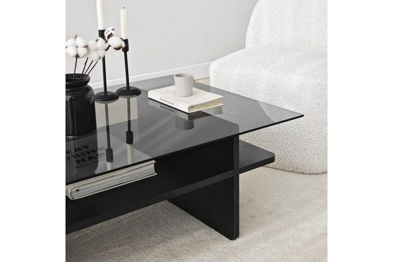 Soffbord Rubby Rektangel Svart / Rök - Svart / Rök - Möbler - Vardagsrum - Soffbord & vardagsrumsbord - Soffbord
