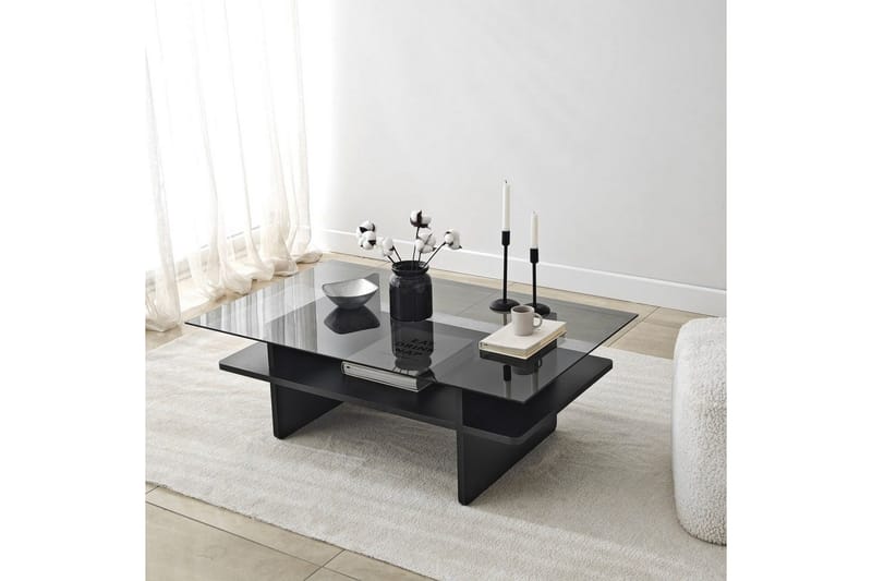 Soffbord Rubby Rektangel Svart / Rök - Svart / Rök - Möbler - Vardagsrum - Soffbord & vardagsrumsbord - Soffbord