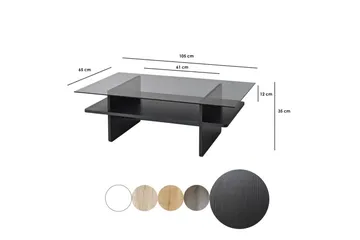 Soffbord Rubby Rektangel Svart / Rök - Svart / Rök - Möbler - Vardagsrum - Soffbord & vardagsrumsbord - Soffbord