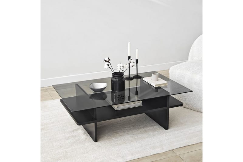 Soffbord Rubby Rektangel Svart / Rök - Svart / Rök - Möbler - Vardagsrum - Soffbord & vardagsrumsbord - Soffbord