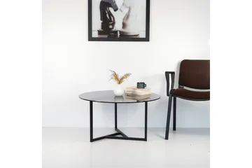 Sabani Soffbord 75 cm Runt X-formade Ben - Grå - Möbler - Vardagsrum - Soffbord & vardagsrumsbord - Soffbord