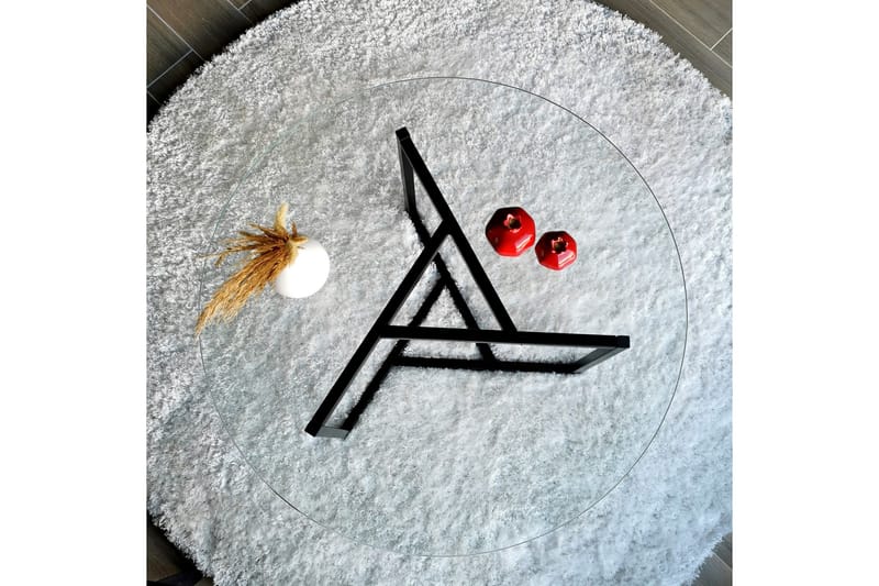 Sabani Soffbord 75 cm Runt X-formade Ben - Rökfärgat - Möbler - Vardagsrum - Soffbord & vardagsrumsbord - Soffbord