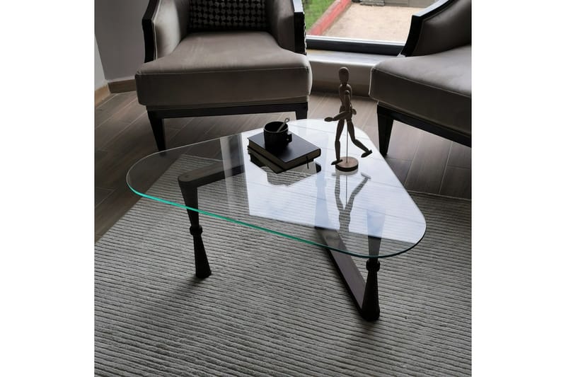 Sabani Soffbord 96 cm Trekantig - Valnötsbrun - Möbler - Vardagsrum - Soffbord & vardagsrumsbord - Soffbord