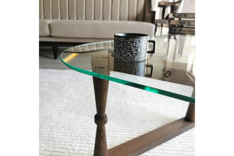 Sabani Soffbord 96 cm Trekantig - Valnötsbrun - Möbler - Vardagsrum - Soffbord & vardagsrumsbord - Soffbord