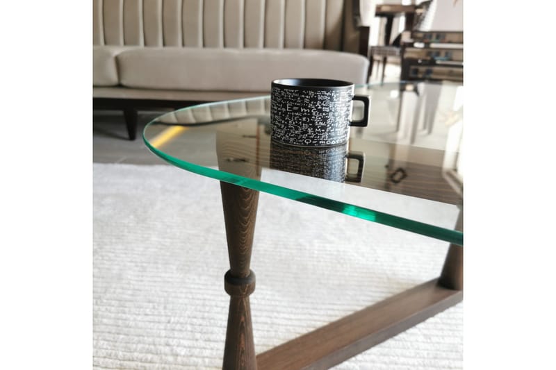 Sabani Soffbord 96 cm Trekantig - Valnötsbrun - Möbler - Vardagsrum - Soffbord & vardagsrumsbord - Soffbord