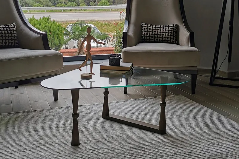 Sabani Soffbord 96 cm Trekantig - Valnötsbrun - Möbler - Vardagsrum - Soffbord & vardagsrumsbord - Soffbord