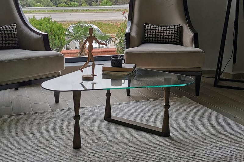 Sabani Soffbord 96 cm Trekantig - Valnötsbrun - Möbler - Vardagsrum - Soffbord & vardagsrumsbord - Soffbord