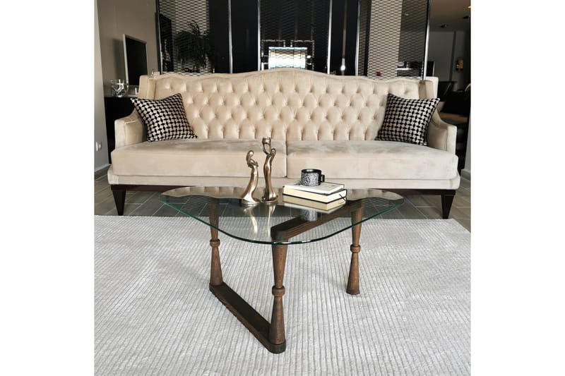 Sabani Soffbord 96 cm Trekantig - Valnötsbrun - Möbler - Vardagsrum - Soffbord & vardagsrumsbord - Soffbord