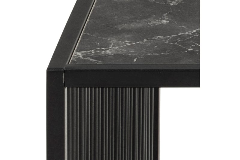 Saklani Kvadratiskt Soffbord 80x80 cm i Metall med Glasskiva - Svart - Möbler - Vardagsrum - Soffbord & vardagsrumsbord - Soffbord