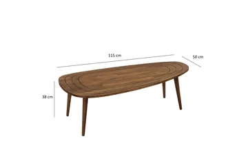 Saldus Soffbord 115 cm - Valnöt - Möbler - Vardagsrum - Soffbord & vardagsrumsbord - Soffbord