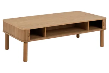 Samay 130x70 cm Rektangulärt Soffbord med Förvaring i Trä - Beige - Möbler - Vardagsrum - Soffbord & vardagsrumsbord - Soffbord