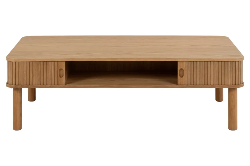 Samay 130x70 cm Rektangulärt Soffbord med Förvaring i Trä - Beige - Möbler - Vardagsrum - Soffbord & vardagsrumsbord - Soffbord