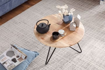 Sampietro Soffbord 60 cm Runt - Akacia/svart - Möbler - Vardagsrum - Soffbord & vardagsrumsbord - Soffbord