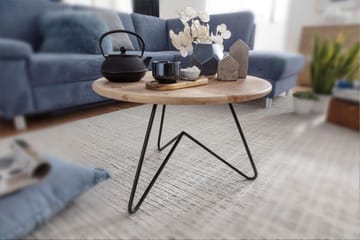Sampietro Soffbord 60 cm Runt - Akacia/svart - Möbler - Vardagsrum - Soffbord & vardagsrumsbord - Soffbord