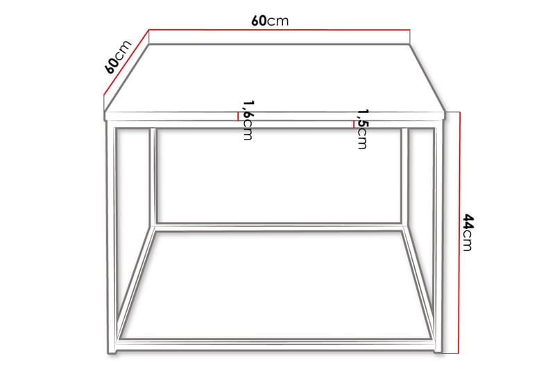 SAPIENZA Soffbord 60 cm Vit/Svart - Möbler - Vardagsrum - Soffbord & vardagsrumsbord - Soffbord
