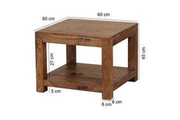 Sarahrose Soffbord 60 cm med Förvaring Hylla - Massivt Trä - Möbler - Vardagsrum - Soffbord & vardagsrumsbord - Soffbord