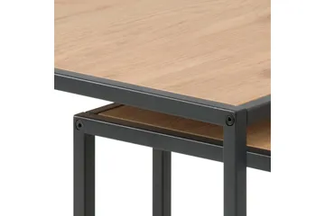 Seaford Kvadratiskt Satsbord 50 cm i Trä med Metallstativ - Träfärgad - Möbler - Vardagsrum - Soffbord & vardagsrumsbord - Satsbord