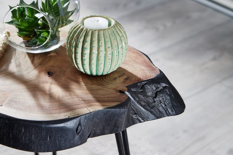 SENECA Soffbord 40 cm Runt Brun/Svart - Möbler - Vardagsrum - Soffbord & vardagsrumsbord - Soffbord