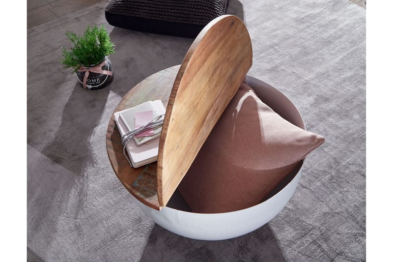 SENECA Soffbord 60 cm Runt Brun/Vit - Möbler - Vardagsrum - Soffbord & vardagsrumsbord - Soffbord