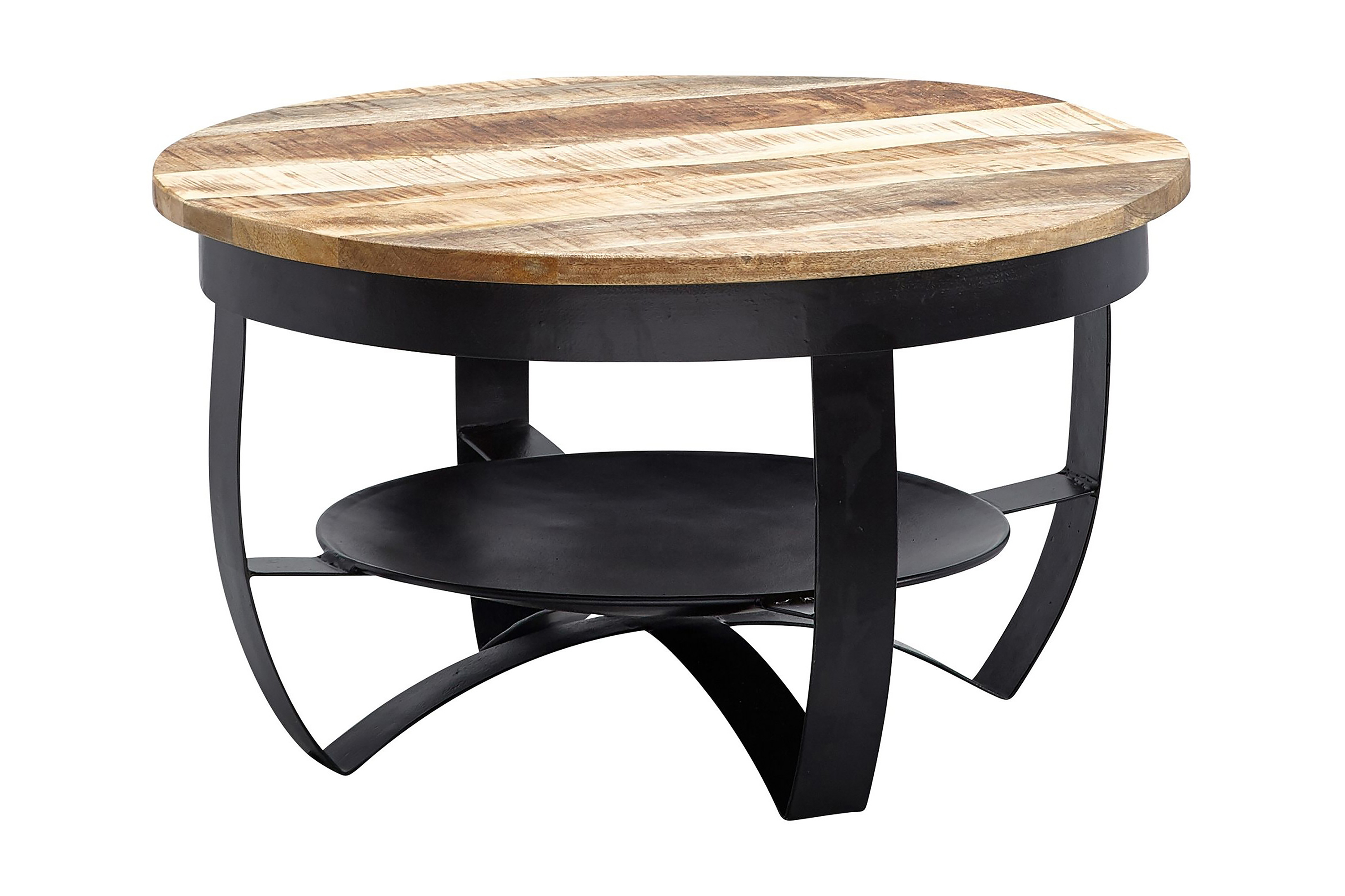 seneca soffbord 60x34 cm med förvaring runt brun/svart -